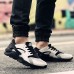 Men's Spring / Summer / Fall / Winter Round Toe Tulle / Fabric Athletic Flat Heel Lace-up Black / White Walking  