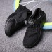 Men's Spring / Summer / Fall / Winter Round Toe Tulle / Fabric Athletic Flat Heel Lace-up Black / White Walking  