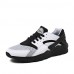 Men's Spring / Summer / Fall / Winter Round Toe Tulle / Fabric Athletic Flat Heel Lace-up Black / White Walking  