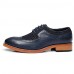 Men's Shoes Office & Career/Party & Evening/Casual Leather Oxfords Black/Blue  