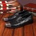 Men's Shoes Amir Pure Manual Black Flash Stage Show Wedding / Evening Party Comfort Cowhide Leather Loafers  