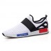 Men's Shoes Casual/Travel/Running Fashion Sneakers Tulle Leather Shoes Black/Bule/White  