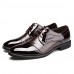 Men's Spring / Summer / Fall / Winter Comfort / Round Toe / Closed Toe Patent Leather Casual Flat Heel Lace-up Black / Brown  