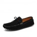 Men's Shoes Casual Leather Loafers Black / Yellow / Gray  