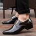 Men's Shoes PU Leather Fashion Oxford Shoes Black/Brown  