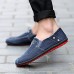 Men's Shoes Casual/Outdoor/Travel/Drive Fashion Denim Leather Slip-on Loafers Shoes 39-44  