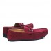 Men's Summer / Fall Comfort / Round Toe Leather Office & Career / Casual Slip-on Black / Blue / Red / Gray  