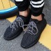 Men's Shoes Casual Linen Fashion Sneakers Black / Blue / Gray  