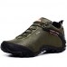 Men's Hiking Shoes Leather / Canvas Black / Green / Taupe  