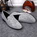 Men's Shoes Amir Limited Edition Pure Handmade Wedding / Party & Evening Leather Loafers Silver  