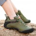 Men's Hiking Shoes Leather / Canvas Black / Green / Taupe  