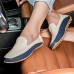 Men's Shoes Outdoor / Office & Career / Casual Nappa Leather Loafers Blue / White  