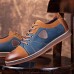 Men's Shoes Casual Leather Oxfords Brown / Gray  