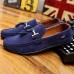 Men's Summer Comfort Fleece Casual Flat Heel Black / Blue / Gray  