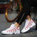 Men's Shoes Casual Tulle Fashion Sneakers Black / Red / White  