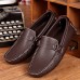 Men's Spring / Summer / Fall / Winter Comfort / Moccasin / Round Toe Leather Office & Career / Casual / Party & Evening Flat Heel Slip-on  