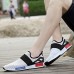 Men's Shoes Casual/Travel/Running Fashion Sneakers Tulle Leather Shoes Black/Bule/White  