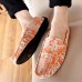 Men's Summer Comfort Denim Casual Flat Heel Black / Blue / Orange  