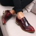 Men's Shoes PU Leather Casual Business Shoes Black/Red/Bule  