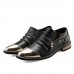 British Style Men's Business Casual Leather Shoes Pointed toe Oxfords Shoes Zipper Slip on Leather shoes  