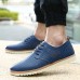 Men's Shoes Casual/Party/Office Fashion Breathable PU Leather Shoes Black/Bule/White/Brown  