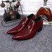 Men's Shoes Amir Limited Edition Oriental Temperament Cosplay Nightclub/Party & Evening Leather Oxfords Black/Wine  