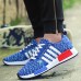 Men's Sneakers Spring / Fall Styles / Round Toe Tulle Athletic Flat Heel Lace-up / Others Black / Blue / White  