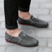 Men's Shoes Casual/Outdoor/Travel/Drive Fashion Denim Leather Slip-on Loafers Shoes 39-44  