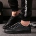 Men's Spring / Summer / Fall Styles / Round Toe PU Office & Career / Casual / Party & Evening Flat Heel Black / White  