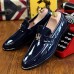 Men's Shoes Office & Career / Party & Evening / Casual Patent Leather Loafers Black / Blue / Burgundy  