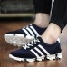 Men's Shoes Athletic Fabric Fashion Sneakers Black / Blue / White  