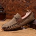 Men's Shoes Casual Faux Suede Loafers Black/Blue/Brown/Khaki  