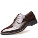 Men's Spring / Summer Pointed Toe Leather Wedding / Office & Career / Casual / Party & Evening Sparkling Glitter / Lace-up Black / Brown  