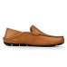 Men's Summer / Fall Moccasin Leather Office & Career / Casual Flat Heel Black / Blue / Brown  