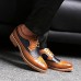 Men's Spring / Summer / Fall / Winter Comfort Leather Casual Low Heel Lace-up Black / Brown / Yellow  