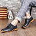 Men's Shoes Office & Career/Party & Evening/Casual Leather Oxfords Black/Blue  