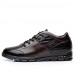 Men's Spring / Summer / Fall / Winter Comfort / Round Toe / Closed Toe Leather Office & Career / Casual Flat Heel Lace-up Black / Brown  