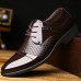 Men's Spring / Summer Pointed Toe Leather Wedding / Office & Career / Casual / Party & Evening Sparkling Glitter / Lace-up Black / Brown  