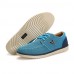 Men's Shoes Outdoor/Casual Leather Fashion Sneakers Blue/Navy  