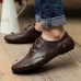 Men's Spring / Summer / Fall / Winter Round Toe Leather Casual Lace-up Black / Brown  