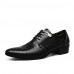 Men's Shoes Casual/Party/Office Snake Print Fashion PU Leather Shoes Black/Bule  