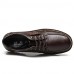 Men's Spring / Summer / Fall / Winter Closed Toe Leather Casual Flat Heel Black / Brown  