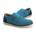 Men's Shoes Outdoor/Casual Leather Fashion Sneakers Blue/Navy  