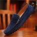 Men's Shoes Casual Leather Loafers Blue/Red/Black  