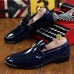 Men's Shoes Office & Career / Party & Evening / Casual Patent Leather Loafers Black / Blue / Burgundy  