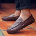 Men's Shoes Office & Career / Casual Leather Loafers Black / Blue / Yellow / Burgundy  