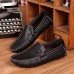 Men's Spring / Summer / Fall / Winter Comfort / Moccasin / Round Toe Leather Office & Career / Casual / Party & Evening Flat Heel Slip-on  