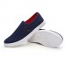 Men's Spring / Summer / Fall / Winter Round Toe Canvas Casual Flat Heel Black / Blue  