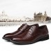 Men's Shoes Office & Career / Casual Leather Oxfords Black / Blue / Brown / Burgundy  