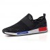 Men's Shoes Casual/Travel/Running Fashion Sneakers Tulle Leather Shoes Black/Bule/White  